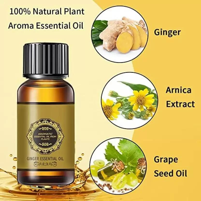 Belly Drainage Ginger Oil, Lymphatic Drainage Ginger Oil, Slimming Tummy Ginger Oil, Ginger Essential Oil for Swelling and Pain Relief, Care for Skin (30ML) (BUY 1 + GET 1 FREE)